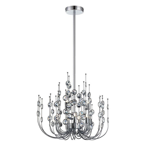 Eurofase Vice 9 Light Chandelier Chrome Clear Model: 26390-017