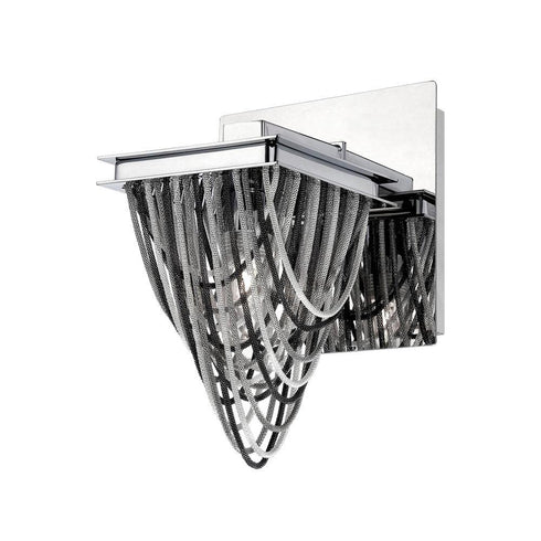 Eurofase Wasaga 1 Light Wall Sconce Chrome Model: 26318-011