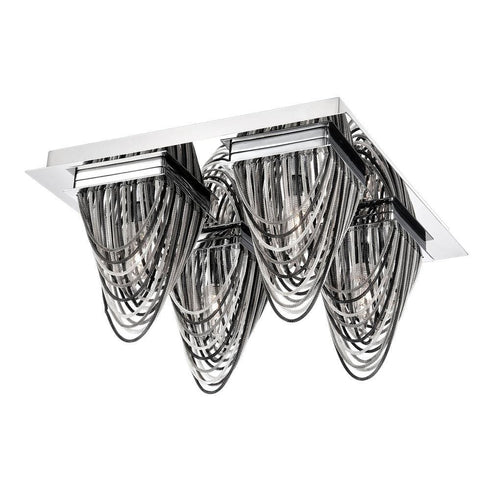 Eurofase Wasaga 4 Light Flushmount Chrome Model: 26321-011