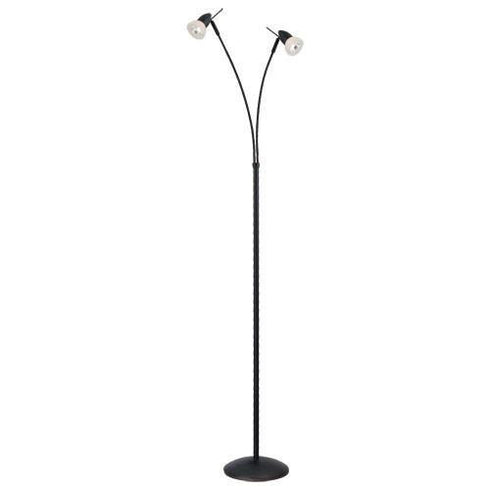 F44-2-117 2-Light Dark Chocolate Halogen Floor Lamp