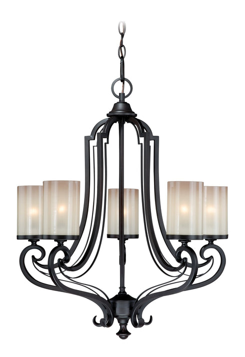 H0018 Vaxcel Elba 5L Chandelier New Bronze