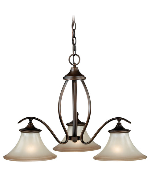 H0023 Vaxcel Sonora 3L Chandelier Venetian Bronze