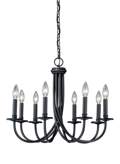 H0046 Vaxcel New England 8L Chandelier Noble Bronze