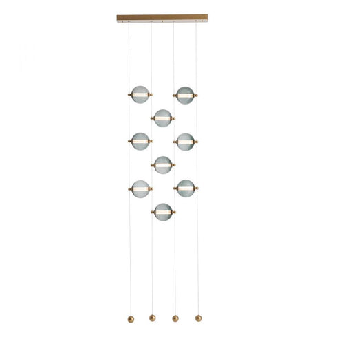 Hubbardton Forge Abacus 9 Light Ceiling To Floor LED Pendant Model: 139057-LED-STND-10-GG0668