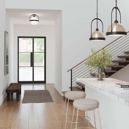 Hubbardton Forge Atlas Semi Flush Model: 121380-SKT-82-GG0720