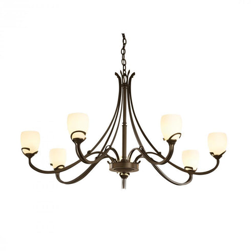 Hubbardton Forge Aubrey 7 Arm Chandelier Model: 194347-SKT-82-GG0330