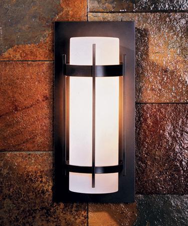 Hubbardton Forge Banded Outdoor Sconce Model: 305893-SKT-73-GG0034