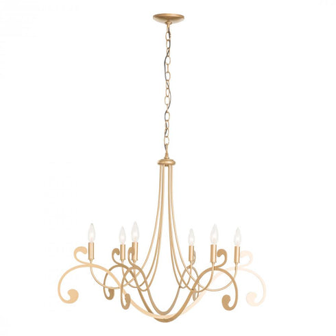 Hubbardton Forge Bella 6 Arm Chandelier Model: 105055-SKT-14