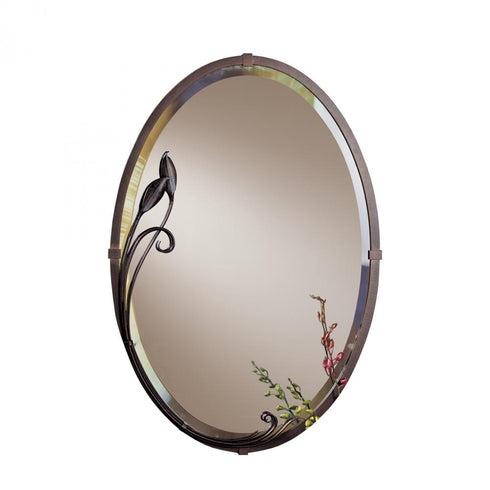 Hubbardton Forge Beveled Oval Mirror With Leaf Model: 710014-03