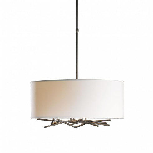 Hubbardton Forge Brindille Drum Shade Pendant Model: 137665-SKT-LONG-82-SJ2201
