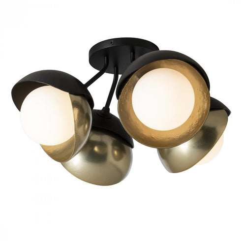 Hubbardton Forge Brooklyn 4 Light Double Shade Semi Flush Model: 121376-SKT-05-20-GG0711