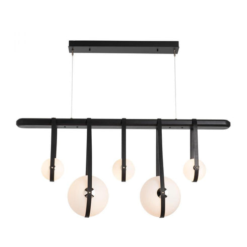 Hubbardton Forge Derby Linear 5 Light LED Pendant Model: 131046-LED-STND-10-27-LC-WB-GG0701