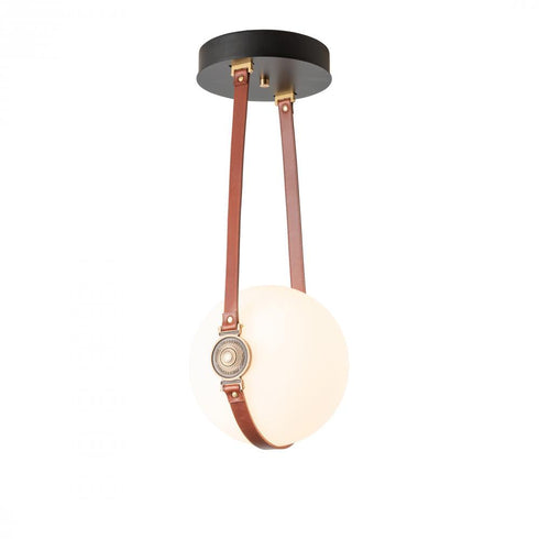 Hubbardton Forge Derby Small Semi Flush Model: 121047-LED-10-27-LB-HF-GG0670