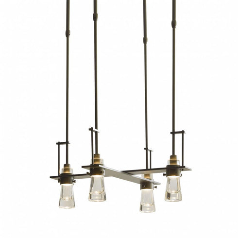 Hubbardton Forge Erlenmeyer 4 Light Pendant Model: 137720-SKT-SHRT-82-ZM0343