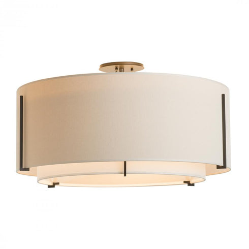 Hubbardton Forge Exos Large Double Shade Semi Flush Model: 126505-SKT-05-SF2290-SJ2899