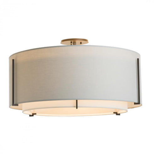 Hubbardton Forge Exos Large Double Shade Semi Flush Model: 126505-SKT-07-SF2290-SJ2899