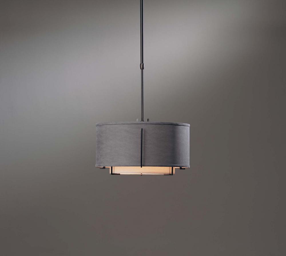 Hubbardton Forge Exos Small Double Shade Pendant Model: 139602-FLU-STN ...