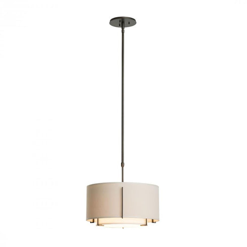 Hubbardton Forge Exos Small Double Shade Pendant Model: 139602-SKT-LONG-85-SF1099-SA1590