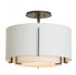 Hubbardton Forge Exos Small Double Shade Semi Flush Model: 126501-SKT-07-SA1099-SA1590