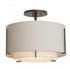 Hubbardton Forge Exos Small Double Shade Semi Flush Model: 126501-SKT-82-SA1099-SA1590