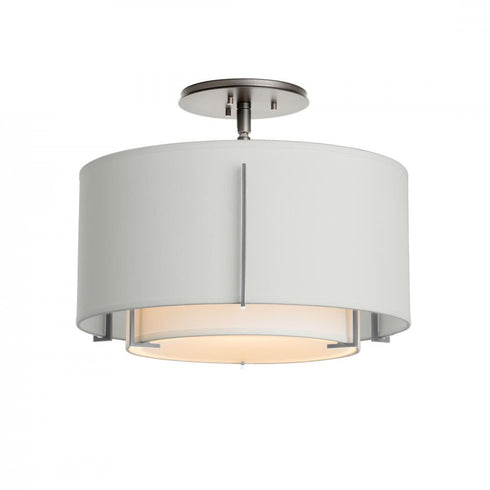 Hubbardton Forge Exos Small Double Shade Semi Flush Model: 126501-SKT-85-SF1099-SA1590