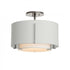 Hubbardton Forge Exos Small Double Shade Semi Flush Model: 126501-SKT-85-SF1099-SA1590