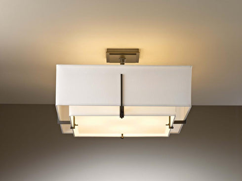 Hubbardton Forge Exos Square Double Shade Semi Flush Model: 126510-SKT-03-SA1605-SA2012