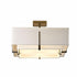 Hubbardton Forge Exos Square Double Shade Semi Flush Model: 126510-SKT-03-SJ1605-SB2012