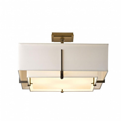 Hubbardton Forge Exos Square Double Shade Semi Flush Model: 126510-SKT-03-SJ1605-SB2012
