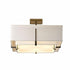Hubbardton Forge Exos Square Double Shade Semi Flush Model: 126510-SKT-84-SA1605-SA2012