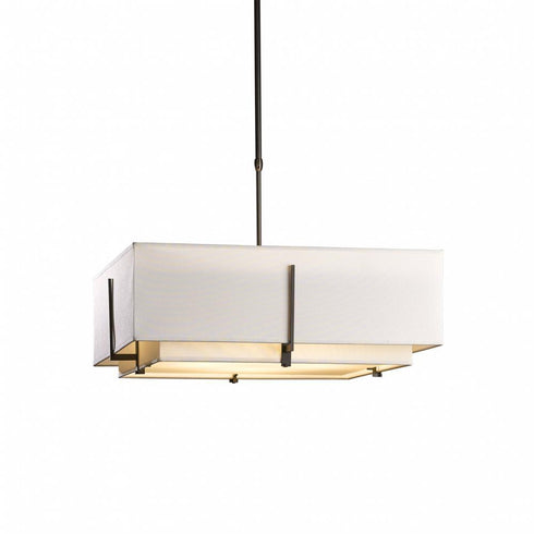 Hubbardton Forge Exos Square Large Double Shade Pendant Model: 139635-SKT-LONG-25-SA2012-SA2401