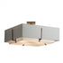 Hubbardton Forge Exos Square Large Double Shade Semi Flush Model: 126513-SKT-85-SF2012-SE2401