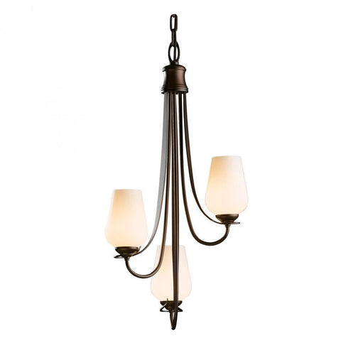 Hubbardton Forge Flora 3 Arm Chandelier Model: 103033-SKT-82-GG0303