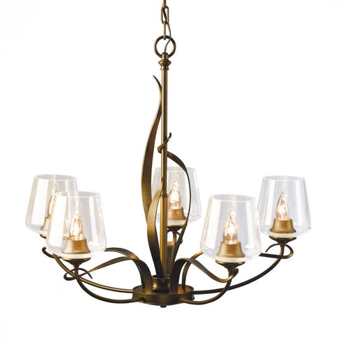 Hubbardton Forge Flora 5 Arm Chandelier Model: 103040-SKT-14-GG0236