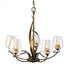 Hubbardton Forge Flora 5 Arm Chandelier Model: 103040-SKT-82-GG0236