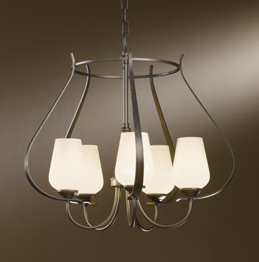 Hubbardton Forge Flora 5 Arm Chandelier Model: 103045-SKT-82-GG0303