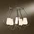 Hubbardton Forge Flora 5 Arm Chandelier Model: 103045-SKT-82-GG0303