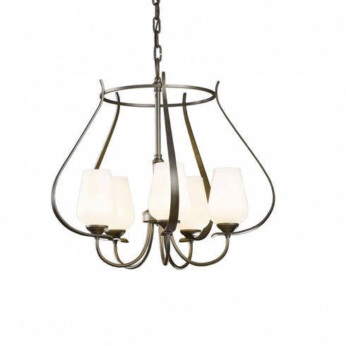 Hubbardton Forge Flora 5 Arm Chandelier Model: 103045-SKT-82-GG0303