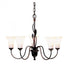 Hubbardton Forge Leaf Forged Leaves 5 Arm Chandelier Model: 103052-SKT-03-GG0067