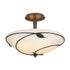 Hubbardton Forge Forged Leaves Large Semi Flush Model: 126732-SKT-85-GG0052