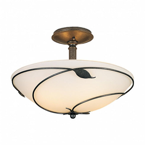 Hubbardton Forge Forged Leaves Large Semi Flush Model: 126732-SKT-85-GG0052