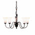 Hubbardton Forge Leaf Forged Leaves 5 Arm Chandelier Model: 103052-SKT-03-GG0067