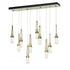 Hubbardton Forge Link 10 Light Blown Glass Rectangular Pendant Model: 131200-SKT-STND-85-YG0434