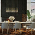 Hubbardton Forge Link 10 Light Blown Glass Rectangular Pendant Model: 131200-SKT-STND-85-YG0434