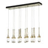 Hubbardton Forge Link 10 Light Clear Glass Rectangular Pendant Model: 131207-SKT-STND-14-ZM0434