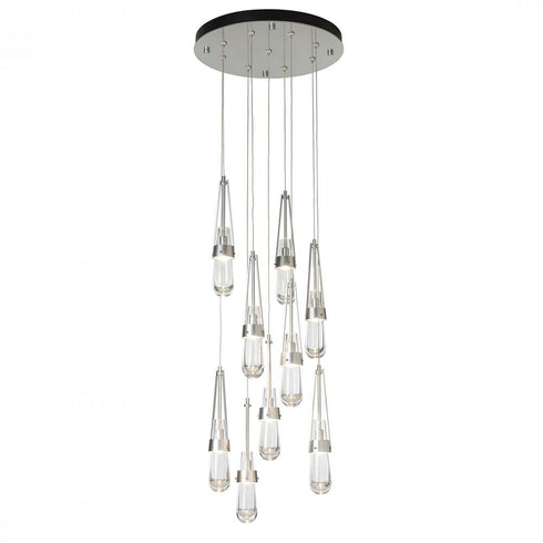 Hubbardton Forge Link 9 Light Clear Glass Round Pendant Model: 131108-SKT-STND-85-ZM0434