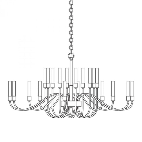 Hubbardton Forge Lisse 20 Arm Chandelier Model: 192043-SKT-82