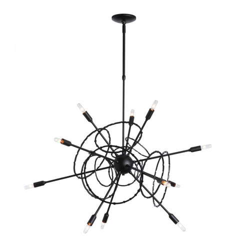 Hubbardton Forge Olympus 12 Light Starburst Pendant Model: 131604-SKT-SHRT-82
