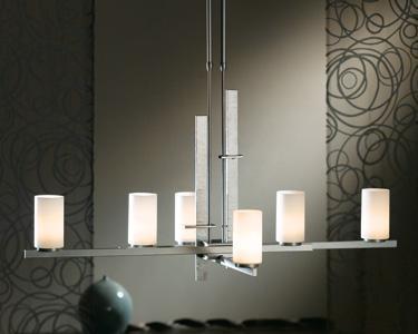 Hubbardton Forge Ondrian 6 Light Pendant Model: 136305-FLU-LONG-03-GG0168