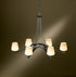 Hubbardton Forge Oval Ribbon 6 Arm Chandelier Model: 104106-SKT-03-GG0236